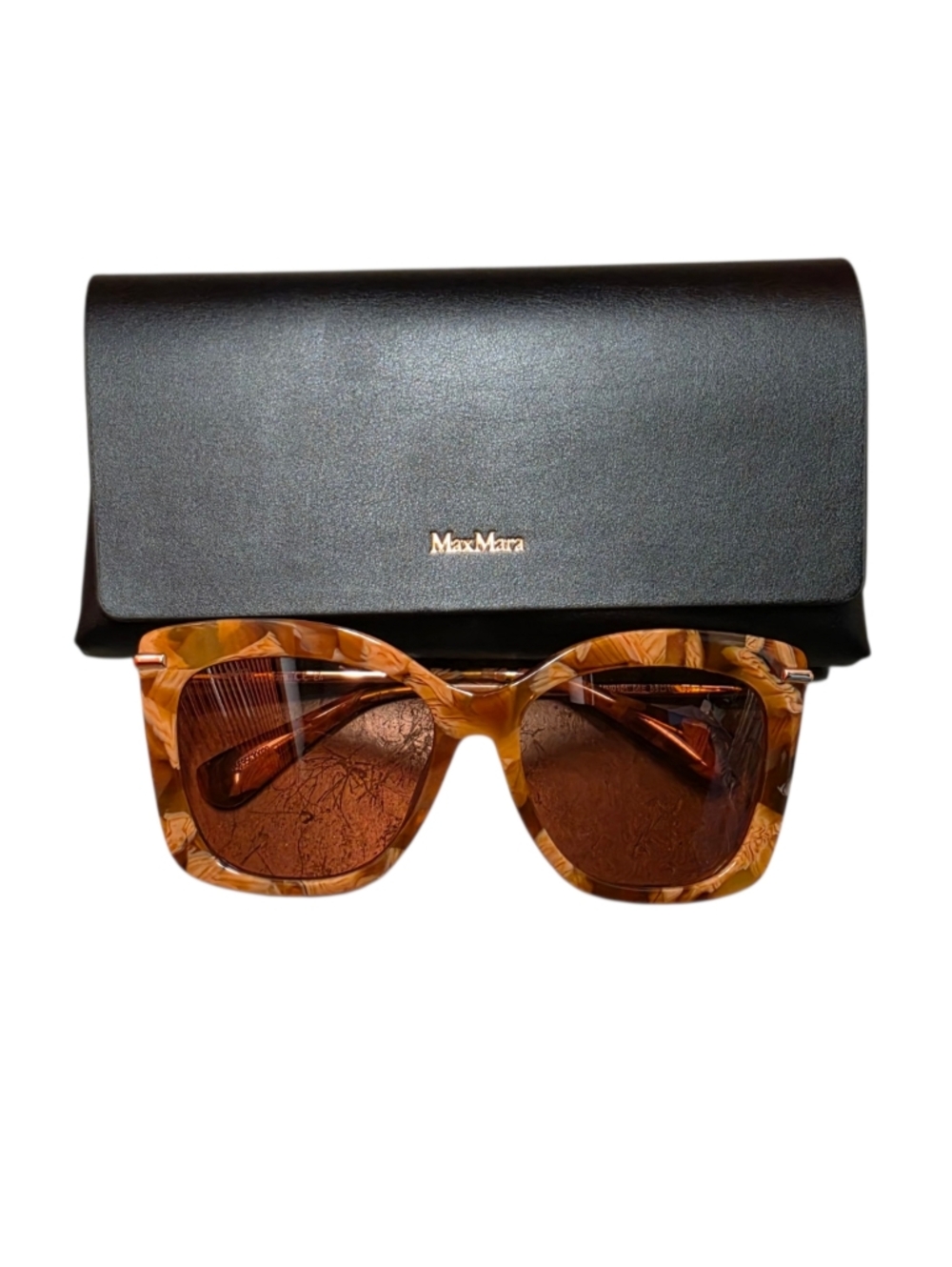 Max Mara BETH 1 Tortoiseshell Sunglasses with Black Case NIB